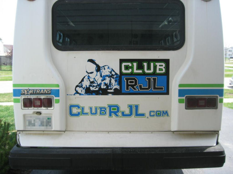 Club RJL party bus side view